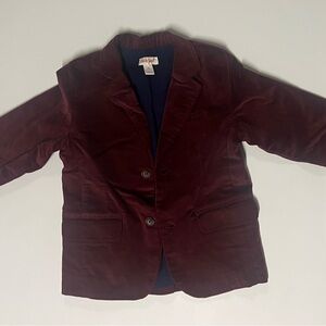 Cat and Jack size 5T Burgundy Velvet Blazer